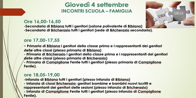 Avvio anno scolastico 2025 2026